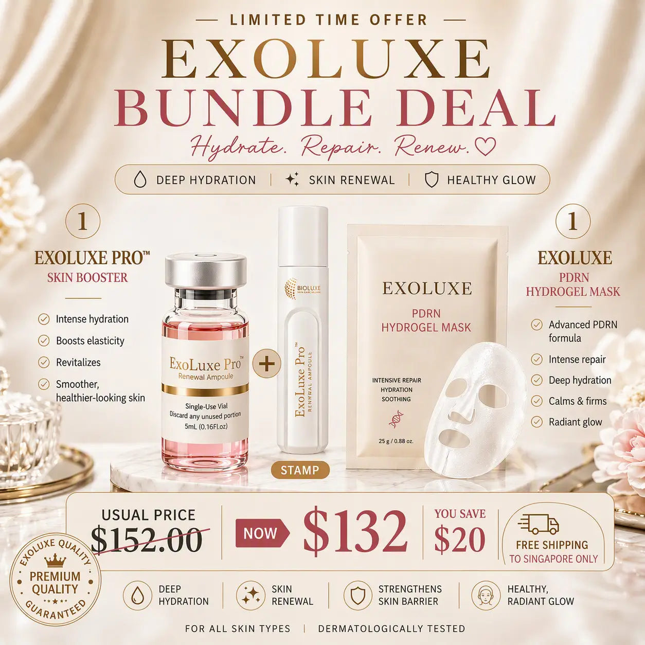 ExoLuxe Bundle Deal — Skin Booster + PDRN Hydrogel Mask